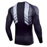 Koszulka uciskowa z długim rękawem mężczyźni szybkie suche siłownia T Shirt Fitness Sport koszula mężczyzna Rashgard siłownia trening rajstopy dla mężczyzn 3